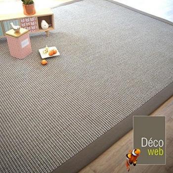 Alfombra plana Lombok plata de algodón topo - 140 x 200 cm