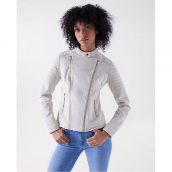 Salsa Jeans - Cazadora de mujer biker de gamuza