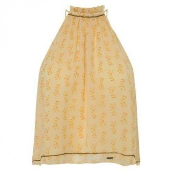 Top Halter Floral Casual para Mujer Pepe Jeans Maffie Amarillo XS