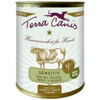 Terra Canis Menú sin cereales 6 x 800g - Vacuno con calabacín, calabaza y orégano