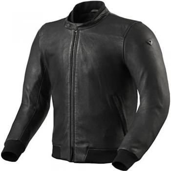 Chaqueta de Moto REV'IT! Travon Negra, cuero, talla 50