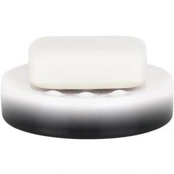Jabonera SPIRELLA Tube de porcelana en color negro Ø11 x 2,6 cm