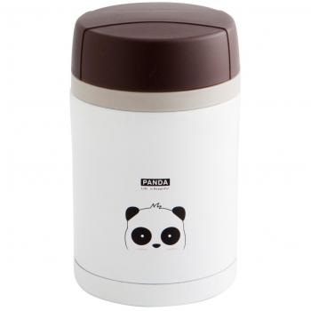 Quid Go Peques - Termo de inox para sólidos, diseño panda, 27 cl
