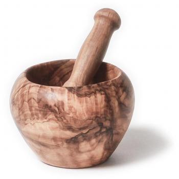 Robust Olivewood Mortar & Pestle Set by Berard France 1892