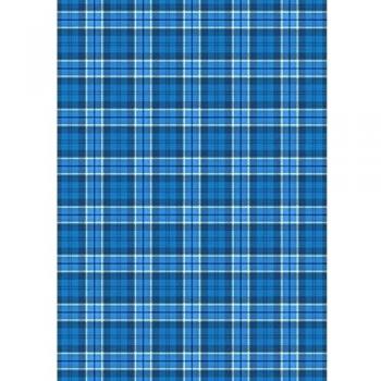 4 hojas A4 de para Manualidades decorativo de boxes de - Creations diseño de estampado geométrico Creative Card de tartán blanco y azul mate 240gsm 300mic - para tarjetas de para sofá o cama con impresión de colibríes con aguja para - de bicicletas 