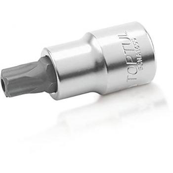 Cenador TORX TOPTUL 1/2 T40 5-caras, Piezas insertables de llave de cubo BCNA1640, 55mm, Acero cromo-vanadio, 80g