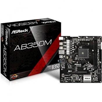 Placa Base Asrock AB350M, AMD B350, Zócalo AM4, Micro ATX con 2DDR4 de hasta 32GB y 8USB3
