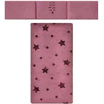 Petitpraia Etoile Rosa Colcha + Protector Cuna 60 - Relleno Incluido - Mantas