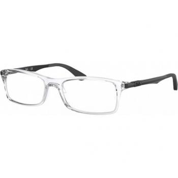 Ray-Ban RX7017 5943 Unisex Square Transparent Eyeglasses