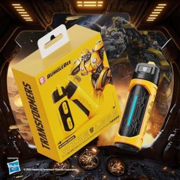 Auriculares inalámbricos Transformers TF-T11 TWS con Bluetooth 5.4, sonido HiFi y micrófono HD para videojuegos - Color Amarillo