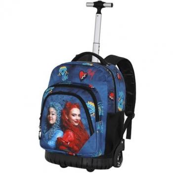 Mochila Escolar Trolley Disney Los Descendientes Karactermania 47 cm, Ruedas Integradas, Color Morado, Dimensiones 32 x 47 cm, Capacidad 39 L