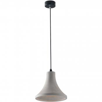 Lámpara colgante de techo tipo domo Ando gris transparente 120 cm, suspensión de hormigón gris 22 cm, casquillo E27