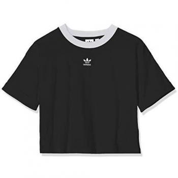 adidas Crop Top Camiseta sin Mangas, Mujer, Black/White, 46