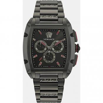 Reloj de hombre Versace Dominus VE6H00623 cronógrafo de acero negro, 5 ATM