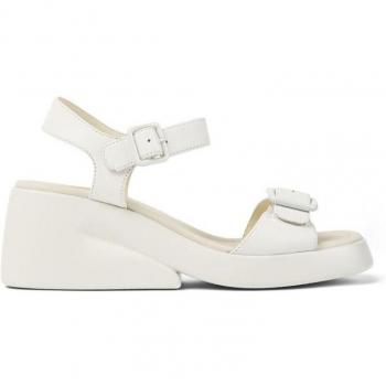 Sandalias de tacón Camper Kaah en piel color blanco