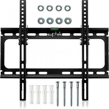 Soporte de Pared para TV de 26-55 Pulgadas de LCD/LED/Plasma Soporte TV, Inclinable Ultra Delgado con Carga de 45kg VESA MAX 400x400mm, Soporte TV Pared 55 Pulgadas, Soporte Television Pared, MT4203