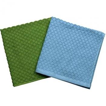 Cofan Pack de 2 paños de cocina | Medida 50 x 50 cm | Color verde y azul | Modelo Merlot