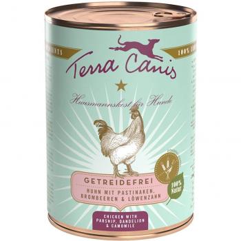 Terra Canis Menú sin cereales - Pollo con chirivía, diente de león y moras