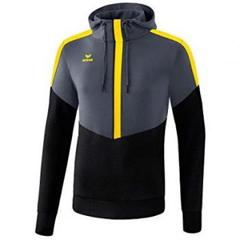 Erima Squad Hoodie Slate Grey / Black / Yellow 128 cm unisex