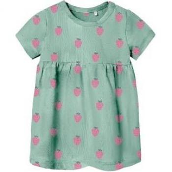 Vestido Name It Vandora Verde Silt con Mangas Cortas
