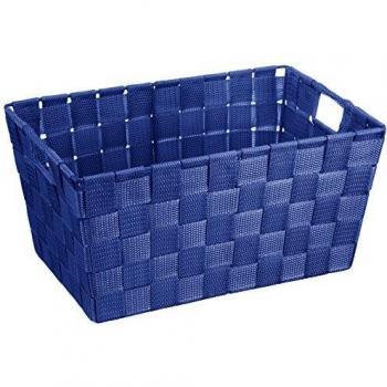 Wenko 20679100 Cesto para baño Adria S Azul - Badkorb, Kunststoff-Geflecht, Polipropileno, 30 x 15 x 20 cm, Azul