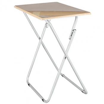 Mesa Plegable Portátil de Madera Multifuncional Rectangular - Ideal para Terraza, Balcón, Camping y Jardín - Dimensiones 48 cm x 66 cm x 38 cm (Varios Colores)