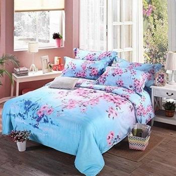 Estilo rústico 100% algodón patrón de flores Juegos de fundas para edredón