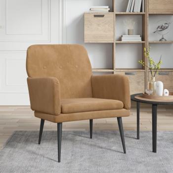 Sillón de terciopelo vidaXL 62x79x79 cm Gris claro, Gris oscuro, Verde oscuro, Marrón - Sillón cómodo para dormitorio y sala de estar