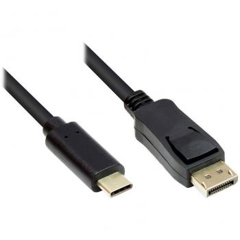 Cable Adaptador USB-C a DisplayPort 1.2 UHD 4K 60Hz 1m Negro