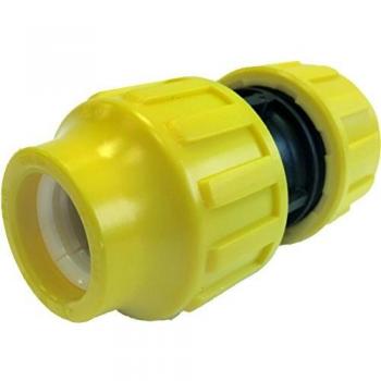 S&M Racor Enlace Recto, Negro y Amarillo, 4.50x11x4.50 cm