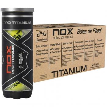 NOX Cajon 24 Botes de 3 Pelotas de Padel Pro Titanium