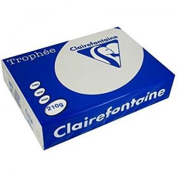 Papel Multifuncional Clairefontaine Trophée 210g A4 250 Hojas Gris Acero Certificado FSC