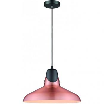 Lámpara colgante de techo tipo domo negro y cobre ARSENAL con base E27