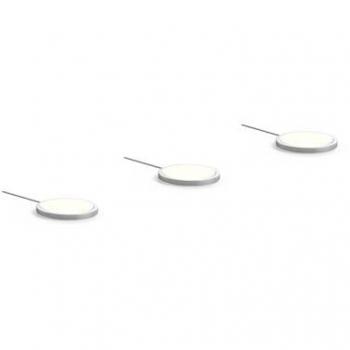 Lámpara LED Jopos para Muebles con Dimmer Táctil, 3 Unidades, Moderna, Gris, Plástico y Aluminio