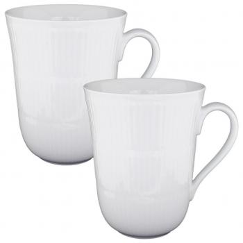 White Fluted 11 oz. Mug (Set of 2) by Royal Copenhagen