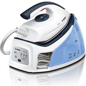 Bosch TDS2140 Serie 2 - Centro de planchado, 2.400 W, 1.5 l, función ECO, color blanco y azul
