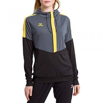 Erima Squad Women's Hoodie Slate Grey / Black / Yellow 38