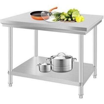 VEVOR mesa de trabajo Acero inoxidable tablero de la mesa de trabajo Kitchen 24x36 inch mesa de trabaje 60x90cm Encimera