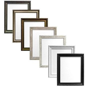 FRAMES BY POST Marco de Fotos, Estilo Shabby Chic, plástico, Plateado, 20 x 16 Image Size 16 x 12 Inches