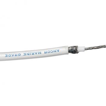 Ancor 151710 RG-213 White Tinned Coaxial Cable - 100'
