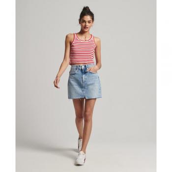 Minifalda vaquera retro azul para mujer Superdry