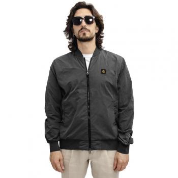 RefrigiWear Gray Nylon Bomber Jacket - 3XL, Lightweight, Male