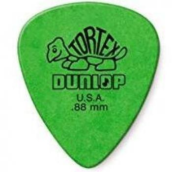 Púas Dunlop Tortex Standard 0.88 mm - Pack de 12 Verdes