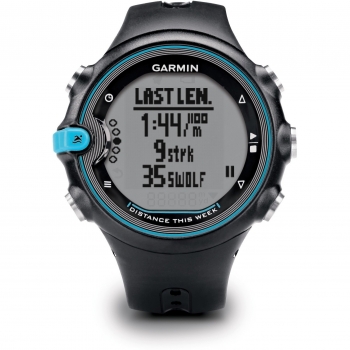 Garmin Swim World Wide Pool Swimming Watch - Black/Blue