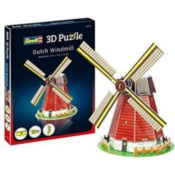 Revell- Molino de Viento holandés 3D Puzzle, Multicolor
