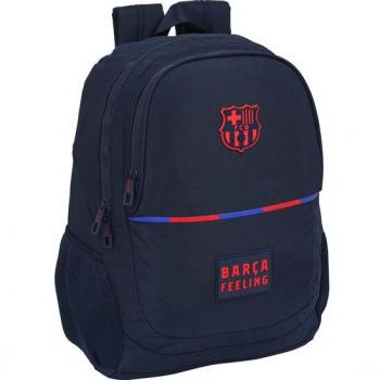 Mochila Escolar Adaptable a Carro F.C. Barcelona Corporativa Safta Azul Marino (32 x 44 x 16 cm)