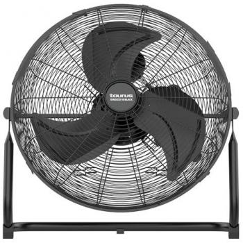 Ventilador de suelo Taurus Sirocco 18 Black, 3 velocidades, 120 V, 45 cm de diámetro, inclinación ajustable, 120 W, rejilla extraíble, silencioso, base antideslizante