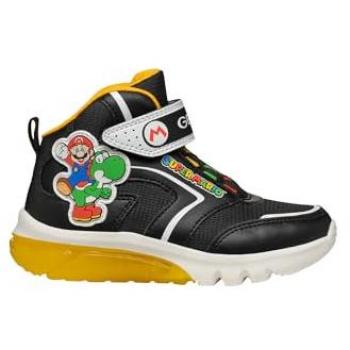 Geox Ciberdron Junior Mid-Top Sneakers Black/Yellow Size 36