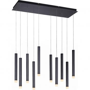 Lámpara colgante moderna negra con LED 10 luces - Stanislas