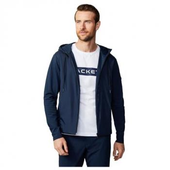 Chaqueta Híbrida con Capucha para Hombre Hackett Sport - Sudadera de Felpa con Cierre, Casual, Poliéster, Talla XL